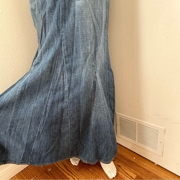 True Religion Denim Flare Trumpet Mermaid train skirt women’s 30 - Picture 2 of 16